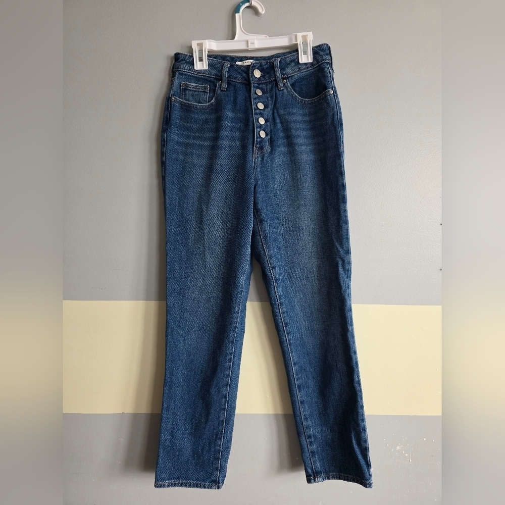 PacSun Women's Denim Straight Jeans Sz 25 0 Button Up